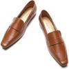 C.Paravano Women’s Loafer Flat | Loafers for Women | Slip-on Flats Shoes | Business Casual Shoe | Slip-on Penny Loafers for Women(L1-brown)