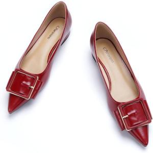 C.Paravano Women’s Flats | Pointed Toe Ballet Shoes | Work Shoes for Women | Comfortable Flats(Rose)