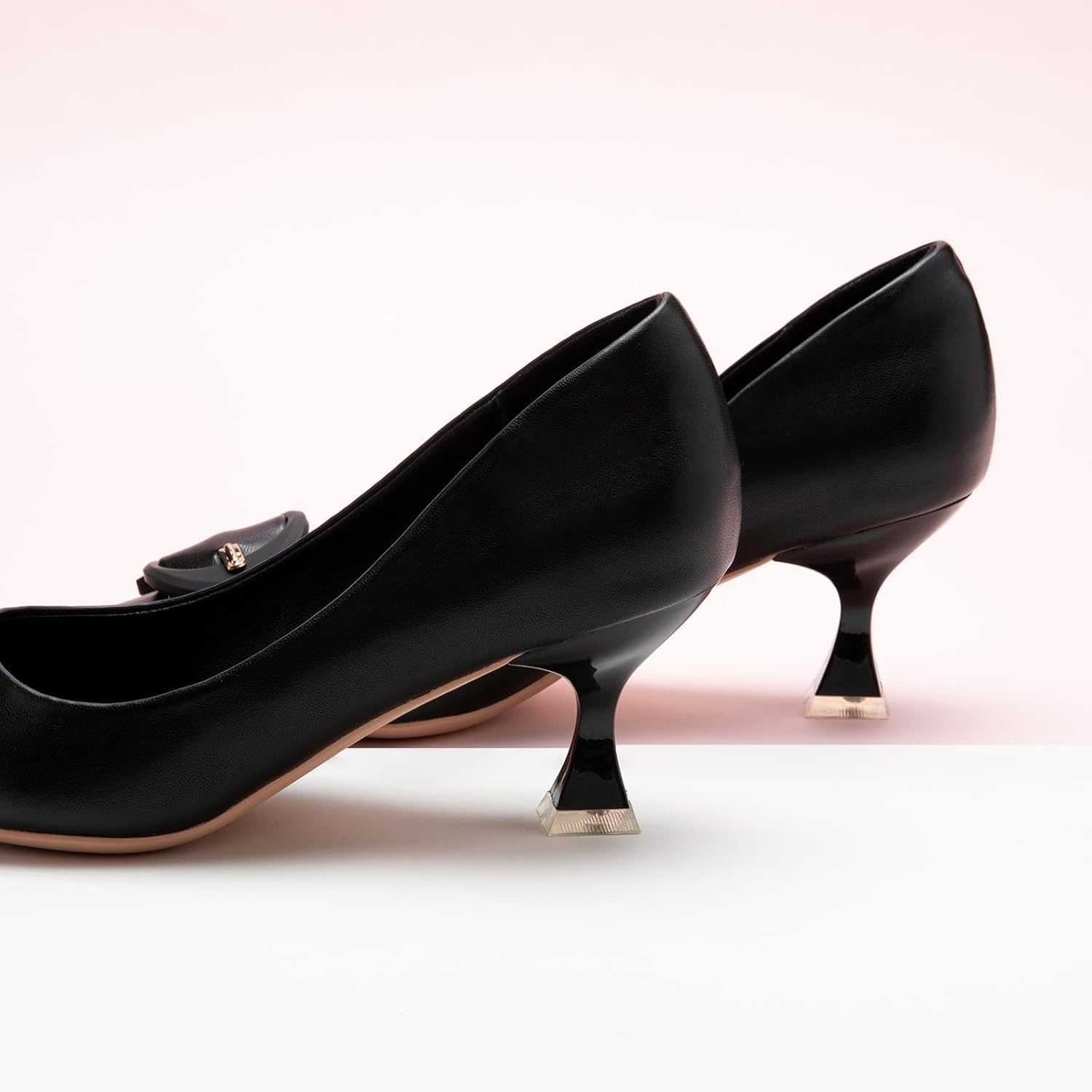 image:imageCParavano Womens Kitten Heels for Women Pointed Toe Low Heel Pumps Designer Pumps Heels for Women Shoes DressyBlack Smooth