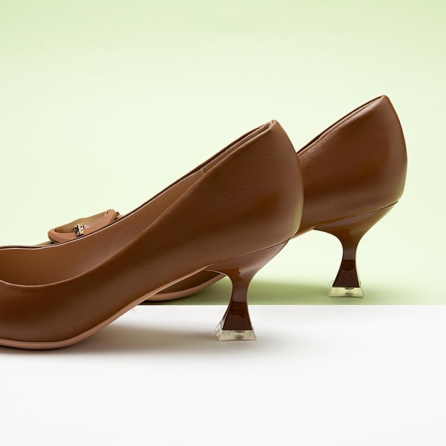 image:imageCParavano Womens Kitten Heels for Women Pointed Toe Low Heel Pumps Designer Pumps Heels for Women Shoes DressyBrown