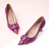 C.Paravano Womens Kitten Heels for Women Pointed Toe Low Heel Pumps Designer Pumps Heels for Women Shoes Dressy(Heels Purple)