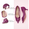 C.Paravano Womens Kitten Heels for Women Pointed Toe Low Heel Pumps Designer Pumps Heels for Women Shoes Dressy(Heels Purple)