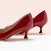 C.Paravano Womens Kitten Heels for Women Pointed Toe Low Heel Pumps Designer Pumps Heels for Women Shoes Dressy(Heels Red)