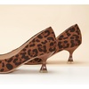 C.Paravano Womens Kitten Heels for Women Pointed Toe Low Heel Pumps Designer Pumps Heels for Women Shoes Dressy(Leopard)